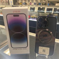💥IPHONE 14 PRO 256GB FACTORY UNLOCKED 💥 IN BOX WITH ALL ACCESSORIES WITH FREE CASE AND FREE TEMPERED GLASS SCREEN PROTECTOR COVERD WITH 30 DAYS WARR