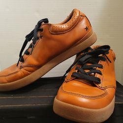 *Rare* Vans Greco Escobar Vintage Loafer Skate Shoes Sz 11 Leather Burnt Sienna
