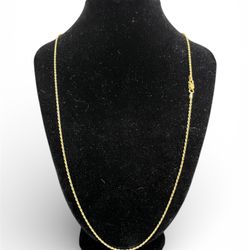 Gold Vermeil Over SS925 Rope Chain