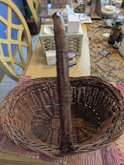 Rustic willow gathering basket