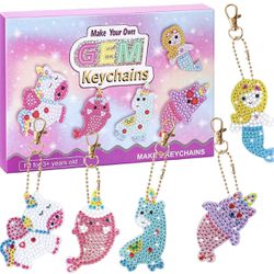 Arts and Crafts for Kids Ages 8-12 - Create Your Own Gem Keychains