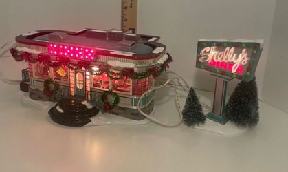 Department 56 The Original Christmas Snow Village Shelly's Diner 55008 WORKING