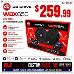 DB Drive Competition Component Speakers 6 1/2" Speaker System 500 Watts WDX65C 🚨 Payment Options Available 🚨 No Credit Needed 🚨