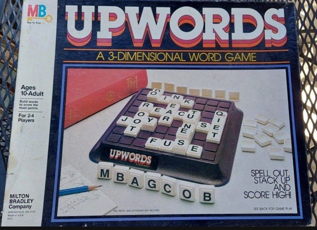 Classic Vintage Word Game UPWARD By MB Box4