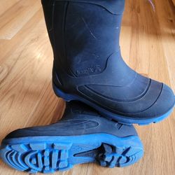Kamik Brand Boys Winter Rubber Rain Boots SIZE 4 big Kid