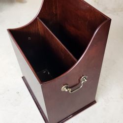 Wooden Magazine Storage Bin /Bombay