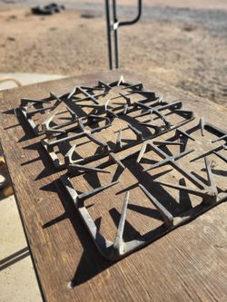 Set of 6 Cast Iron Gas Stove Burner Grates – Heavy Duty Replacement Parts
