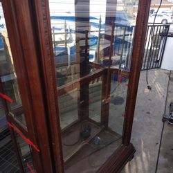 Wood Cabinet   No Shelves Has Light Inside