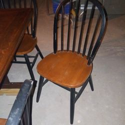 Solid Wood Dining Table With 3 Chairs
