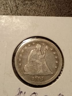 1891 seated quarter