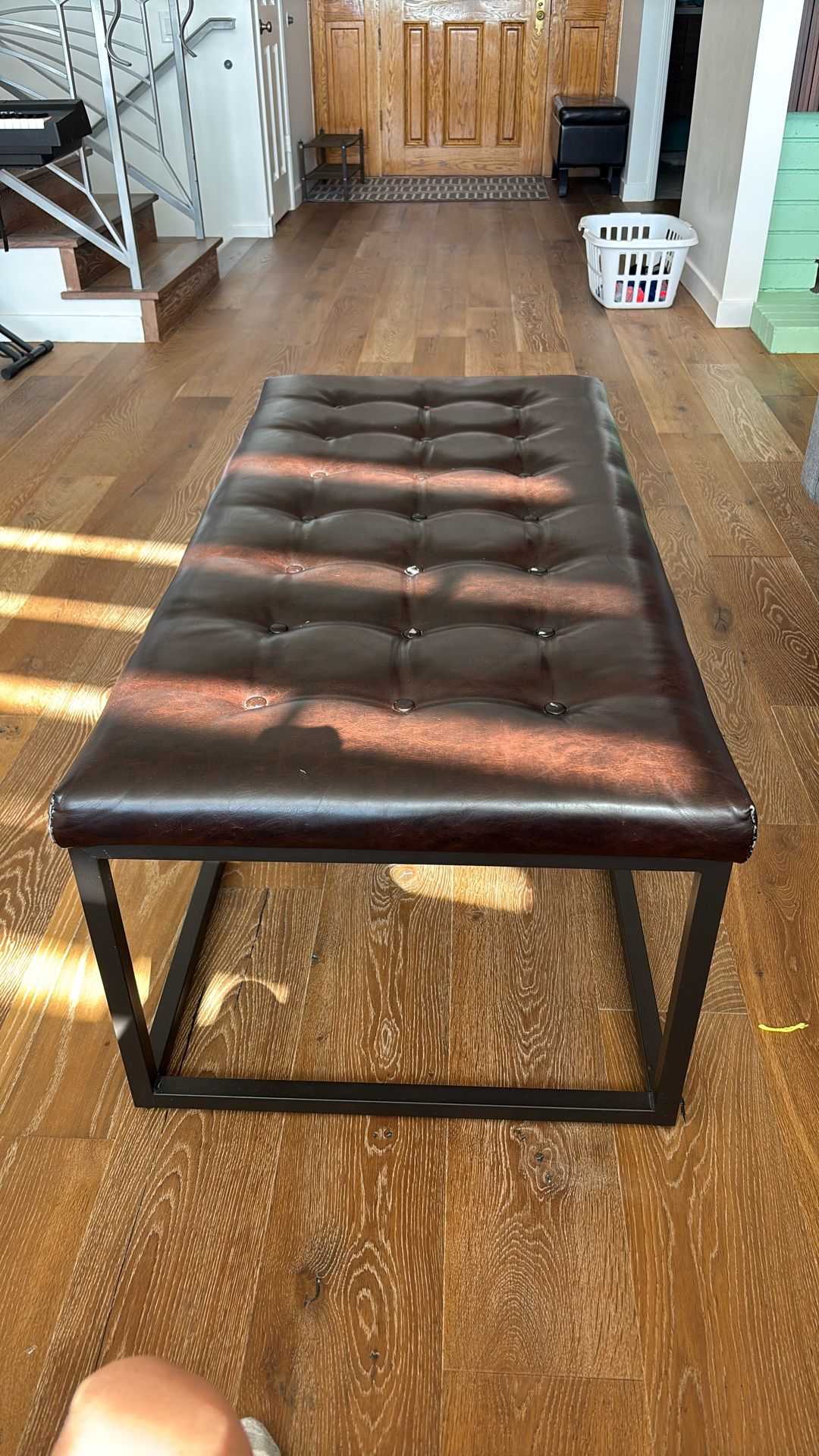 Leather Ottoman