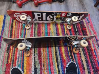 2 boards, hollow trucks, red bearings, spitfire wheels