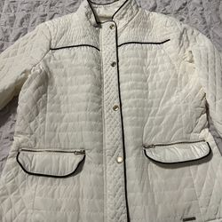 Polo women quilted white jacket Medium