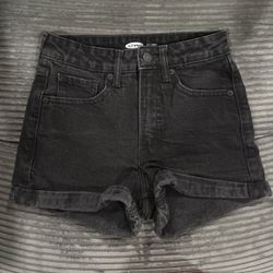Old Navy, Black Jean Shorts, Size 0