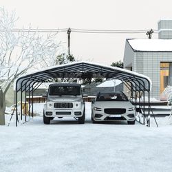 Carport 20 x 20 Shelter - Perfect Solution for Vehicles, Boats & Equipment - Durable, All-Weather, Quick Assembly - Spacious, Secure, Reinforced