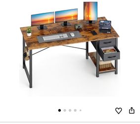 Home office desk rust