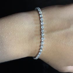 sterling silver tennis bracelet cubic zirconia 