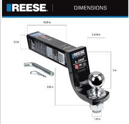 Like New -Reese 5" drop hitch