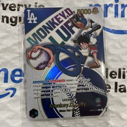 Dodgers One Piece ルフィ ドジャース Monkey D. Luffy TCG Leader Promo Card 