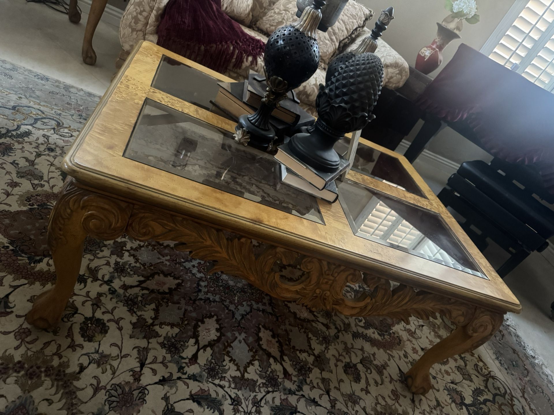 Solid Wood Coffee Table And Side table