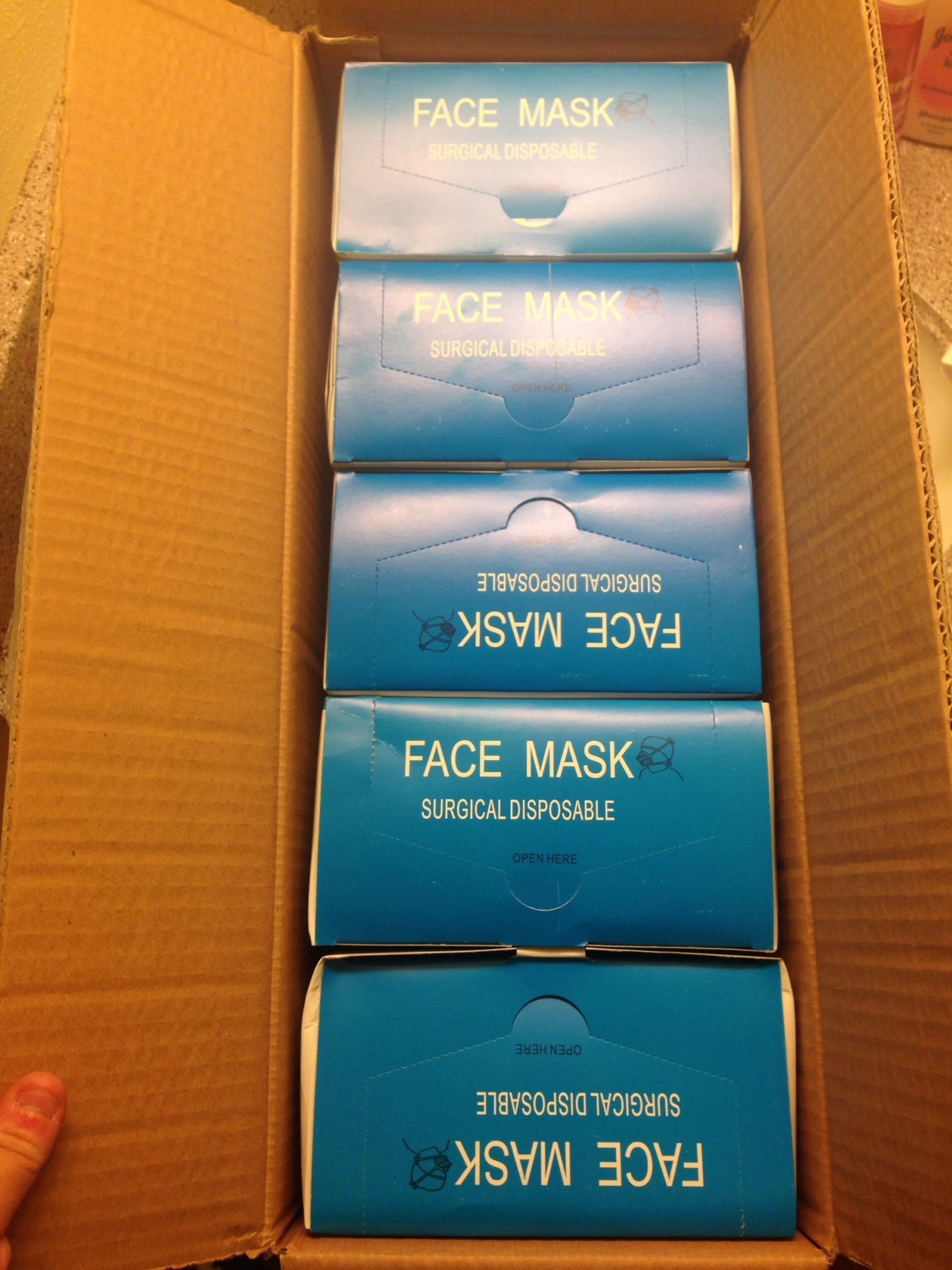10 boxes of face mask 50 pieces each box total of 500 pieces of face mask