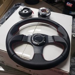 New Complete Steering Wheel Quick Release Kit With Short Hub