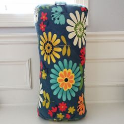 Minga Lily Yoga Bolster Pillow Floral Grounding Huggable Comfort Support