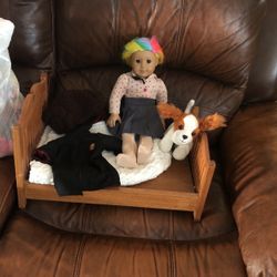 American Girl Doll With Accessories And Horse