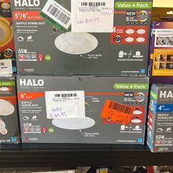 Halo four pack 5/6 baffle down light