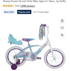 Disney Frozen 16-inch Girls' Bike, Ages 4+ Years,  by Huffy