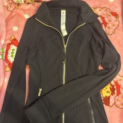 black and gold lululemon define jacket