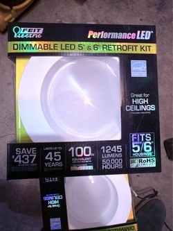 5 Brand-New FEIT Electric LED Recessed Light Retrofit Kits