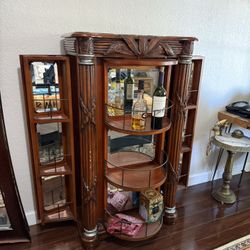 British Colonial Hidden Bar Cabinet