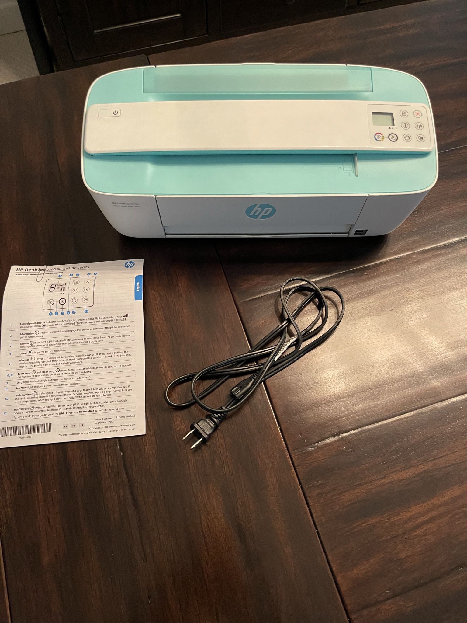 HP Desk Jet Printer - NEW 3700 All In One