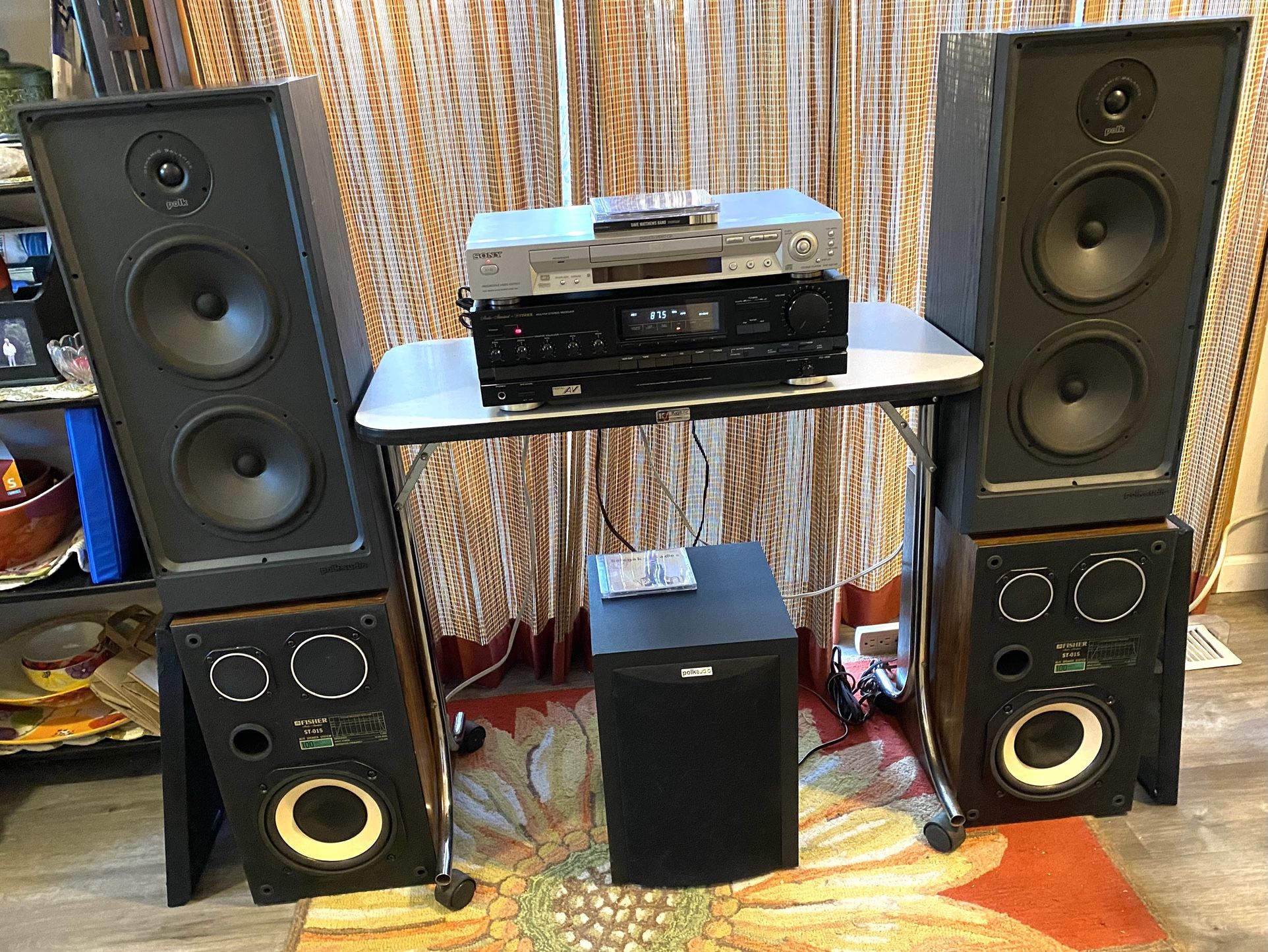 POLK AUDIO/VINTAGE MODEL S~8 LARGE BOOKSHELF/FLOOR SPEAKERS…