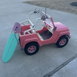 Our Generation Girls Toy Jeep with Surfboard 