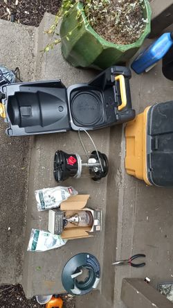 Two propane lanterns