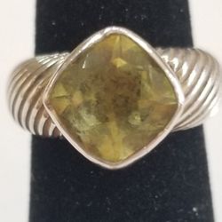 Sterling Silver And Quartz Ring