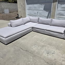 Light Grey Cloud Style Couch. Living Spaces Utopia Sectional With Chase
