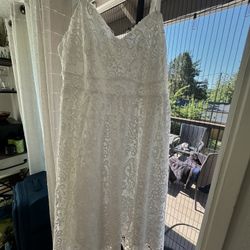 White Lace Dress - Torrid Size 2
