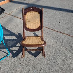 Antique Wooden Child Rocking Chair 