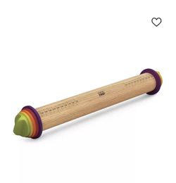 Joseph Joseph Adjustable Rolling Pin with Removable Rings, 13.6", Multi-Color