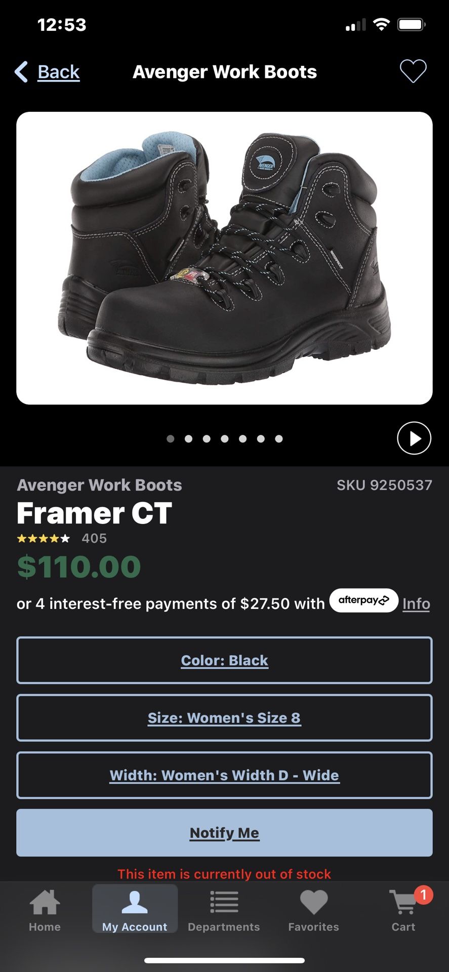 steel toe work boots