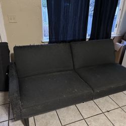 Dark Blue Foldable Futon