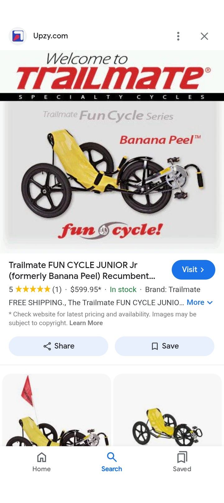 Banana Peel Recumbent Looks Just Like The Pic Above