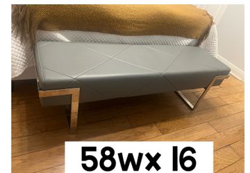 All leather bench