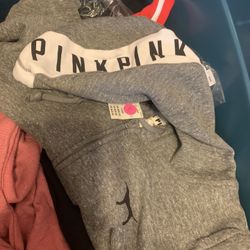 Pink hoodie 2 pocket size small