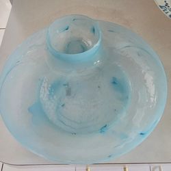 Plastic plate Diameter 14" $15 
Ceramic large bowl Diameter 14" $30       Brass Wired Blue Lavender Beaded Bowl Diameter 10" $15
Pick up Tamarac 33319