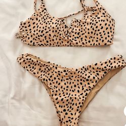 Leopard Print 2 Pcs Bikini Size M