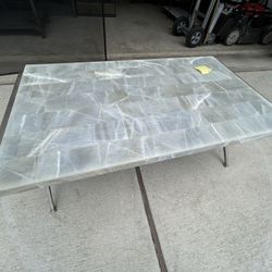 Greta Rectangular Cocktail Table Stone (Artística Home)